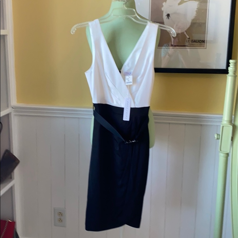 Trina Turk black and white cocktail dress